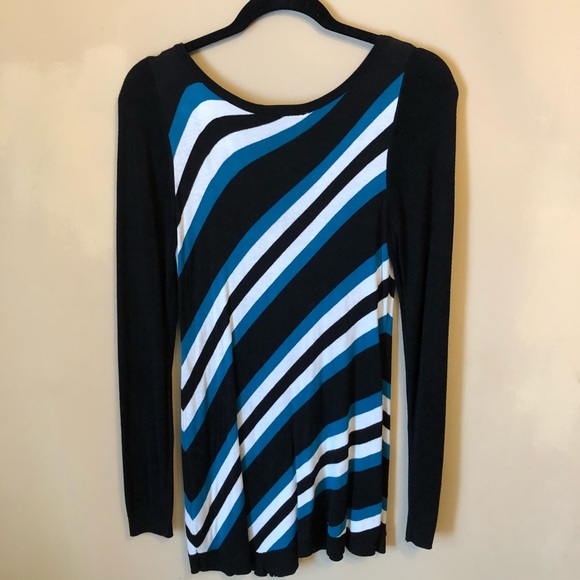WHBM Asymmetrical Striped Sweater - Picture 10 of 10
